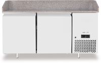 Arktic 220245 Pizzakoelwerkbank met granieten werkblad, 2-deurs, , 250L, graniet, 230V/250W, 1510x800x(H)875mm