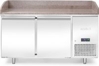 Arktic 220245 Pizzakoelwerkbank met granieten werkblad, 2-deurs, , 250L, graniet, 230V/250W, 1510x800x(H)875mm