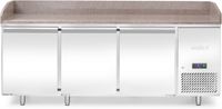 Arktic 220252 Pizzakoelwerkbank met granieten werkblad, 3-deurs, , 375L, graniet, 230V/400W, 2010x800x(H)875mm