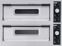 Pizzaoven BASIC XXL 66 - HENDI - 2 Kamers - 400V/18000W - 1360x844x(H)745mm - HENDI 226995