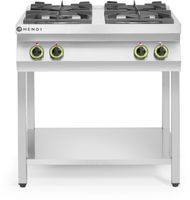 Gasfornuis Kitchen Line 4-Pits Open Standaard, HENDI, Kitchen Line, 19kW, 800x700x(H)900mm - 227589