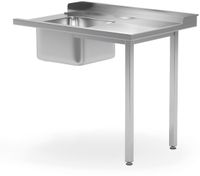 Hendi Spoeltafel voor vaatwasser 1200x700x880 rechts | 231791