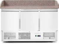 Arktic Pizzawerkbank met 3 deuren en koelvitrine 380+40L - 232033