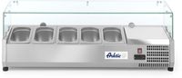 Opzet Koelvitrine | 5x GN 1/4 | hard glazen kap | Arktic 232903