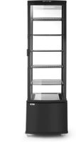 Koelvitrinekast | 280L-191cm(h) | zwart-RVS | Wielen | Arktic 233290