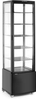 Koelvitrinekast | 280L-191cm(h) | zwart-RVS | Wielen | Arktic 233290