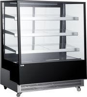 Koelvitrine 650L-144cm(h) | 3 schuine schappen | Wielen | Arktic 233320