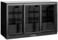 Arktic 236901 Backbar koelkast met drie schuifdeuren, , 308L, Zwart, 220-240V/160W, 1350x520x(H)865mm