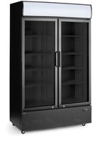 Arktic 236949 Backbar koelkast met lichtbak, dubbele deur, , 512L, Zwart, 220-240V/510W, 1120x585x(H)1900mm