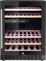 Arktic 237106 Wijnkoeler, 2 zones, 46 flessen, , Zwart, 570x595x(H)820mm