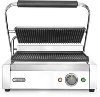 Hendi Contactgrill Panini boven onder geribd 230V 2200W | 263655