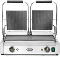 Hendi Contactgrill dubbel boven geribd onder glad 3600W | 263808