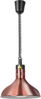 HENDI 273685 Warmtelamp verstelbaar, conisch/dome, , Koper, 230V/250W, Diameter ⌀ 29,5 cm - Hoogte 20,7 cm