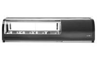 Arktic 274071 Sushi display, , Containers inbegrepen: 4x GN 1/3 (H) 40 mm., GN 1/3, Zwart, 220-240V/190W, 1177x426x(H)296mm