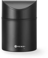 HENDI 440773 Tafelformaat prullenbak met schommeldeksel, , 1,2 Liter, Zwart, Diameter ⌀ 12 cm - Hoogte 16,5 cm