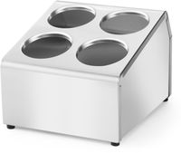 Hendi Bestekkorfhouder voor 4 korven rvs 255x295x215 mm | 552407