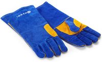 HENDI 556597 Hittebestendige handschoenen, leer, , Blauw, 2 st., (L)410mm