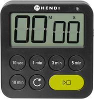 Timer, HENDI, Zwart, 82x20x(H)88mm - 582039