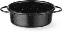 HENDI 622513 Braadpan "fuente", geëmailleerd, , Zwart, Diameter ⌀ 100 mm - Hoogte 40 mm