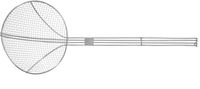 Hendi Frituurschep rvs 200x510 mm met versterkte draadgreep | diameter 20cm | 640609