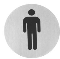 Hendi Deurschild rvs Heren 75 mm | 663608