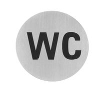 Hendi Deurschild rvs WC 75 mm | 663622