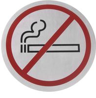 Hendi Deurschild = Niet Roken zwart/rood 160 mm | 663806