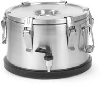 HENDI 710128 Geïsoleerde draagbare container – met kraan, , Profi Line, 10L, Diameter ⌀ 33 cm - Hoogte 22 cm