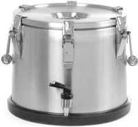 HENDI 710135 Geïsoleerde draagbare container – met kraan, , Profi Line, 15L, Diameter ⌀ 33 cm - Hoogte 28 cm