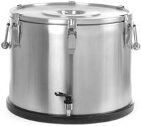 HENDI 710333 Geïsoleerde draagbare container – met kraan, , Profi Line, 50L, Diameter ⌀ 48 cm - Hoogte 38 cm