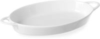 Hendi Tapasschaal ovaal met grepen 215x140x35 mm wit porselein |784013