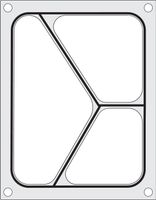 Traysealer Matrix, Driedelige Container 227x178 mm - Hendi 805626