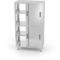 Doorgangskast Met Tussenblad En Schuifdeuren, HENDI, Kitchen Line, 1000x600x(H)1800mm - HENDI 811108