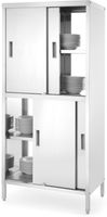 Doorgangskast Met Tussenblad En Schuifdeuren, HENDI, Kitchen Line, 800x500x(H)1800mm - HENDI 811634