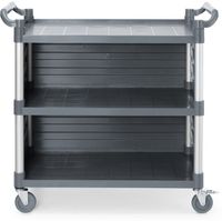 AmerBox 816271 Serveerwagen polypropyleen met 3 bladen, groot, , Inclusief zijpanelen, 1010x500x(H)960mm