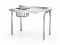 HENDI 816790 Spoeltafel, met bouten, , Kitchen Line, 1000x600x(H)850mm