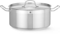 Kookpan Laag - met Deksel - HENDI - Profi Line - 12L - Diameter 32 cm - Hoogte 15 cm - 830604