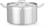 Kookpan Middel - met Deksel - HENDI - Profi Line - 15L - Diameter 32 cm - Hoogte 19 cm - 831601