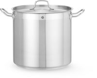 Kookpan Hoog - met Deksel - HENDI - Profi Line - 16L - Diameter 28 cm - Hoogte 26 cm - 832509