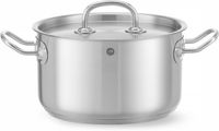 Kookpan Middel - met Deksel - HENDI - Kitchen Line - 3,5 Liter - Diameter 20 cm - Hoogte 11,5 cm - 836200