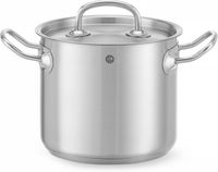 HENDI 837139 Kookpan hoog - met deksel, , Kitchen Line, 32L, Diameter ⌀ 36 cm - Hoogte 32 cm