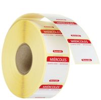 HENDI 850824 Voedselveiligheid dagstickers, herbruikbaar, , Woensdag, Rood, 1000 st., 25x25mm