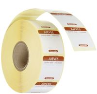 HENDI 850831 Voedselveiligheid dagstickers, herbruikbaar, , Donderdag, Bruin, 1000 st., 25x25mm