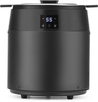 HENDI 860564 Soepketel zonder water, 10L, , 10L, Zwart, 220-240V/450W, Diameter ⌀ 33 cm - Hoogte 39,8 cm