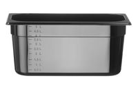 Hendi Gastronormbak 1/3 | 150 mm hoog | polycarbonaat zwart | 862513