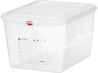HENDI 873281 Container GN 1/2 polypropyleen, , GN 1/2, 12,5 Liter, Transparant, 325x265x(H)200mm