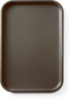 Fastfooddienblad Polypropyleen GN 1/1, AmerBox, GN 1/1, Bruin, 530x325x(H)20mm - 878583