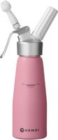 HENDI 975886 Slagroomapparaat, , 0,5 Liter, Pastelroze, Diameter ⌀ 80 mm - Hoogte 260 mm
