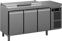 Hoshizaki PREMIER K 3 SL DL DL DR L E Gekoelde werkbank met 3 secties en saladière werkblad