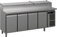 Hoshizaki PREMIER K 4 PT DL DL DL DR L E Gekoelde werkbank met 4 secties en pizza prep werkblad